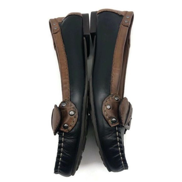 Cole Haan Womens Loafers Black/Brown Moc Toe - Picture 2 of 8